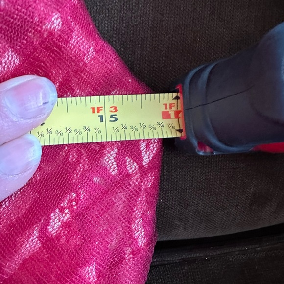 JJ’s House Burgundy NWT Sheath/Column Tea-Length Tulle Cocktail Dress Ruffle Sz4 - Picture 15 of 16